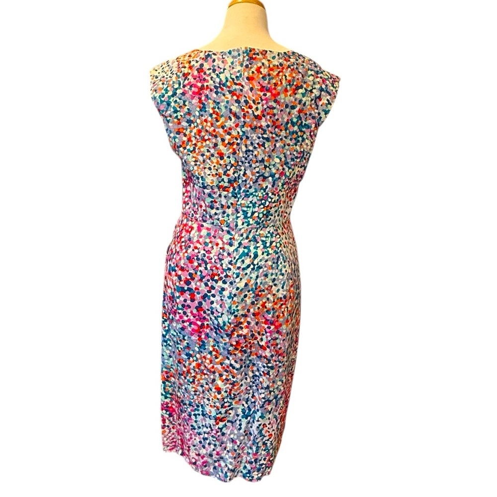 Max & Cleo Confetti Polka Dot Fit and Flare Pockets Cap Sleeve Pleated Size 12 - Picture 3 of 7